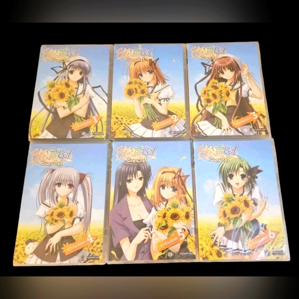SHUFFLE VOL 1-6 COMPLETE SERIES DVD LOT Volume 1 2 3 4 5 6 FUNIMATION ANIME 2008